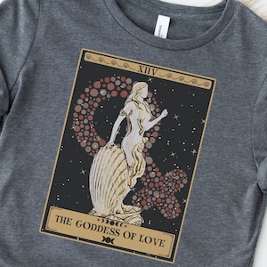 The Goddess Of Love Tarot Card Shirt, Venus Goddess Shirt, Aphrodite Goddess Shirt, Greek Mythology Tshirt Roman Goddess Greek Goddess