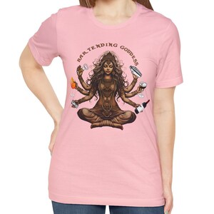 Bartending Goddess Bartender Shirt, Gift For Bartender Woman, Cocktail T-shirt Pink