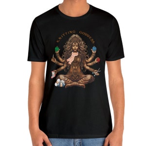 Knitting Goddess, Knitter Shirt Knitting Lover Gift for Knitter T-shirt Black