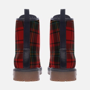 Tartan Red Plaid Men's Boots