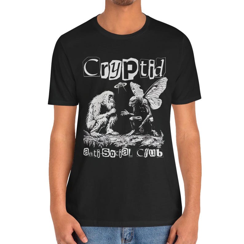 Cryptid T-Shirt: Bigfoot & Mothman Anti-Social Club Tee image 4