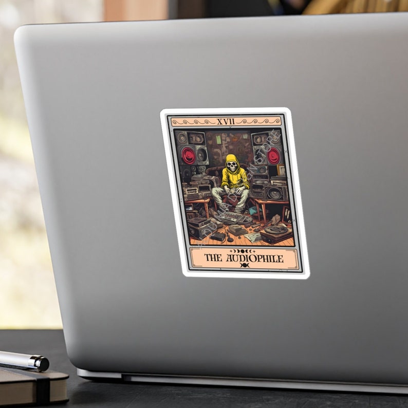 The Audiophile Tarot Card Sticker, Audiophile Sticker Vinyl Sticker ...