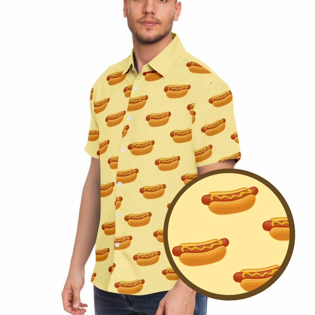 Hot Dog Hawaiian Shirt, Hot Dog Shirt, Hot Dog Lover Gift, Game Day