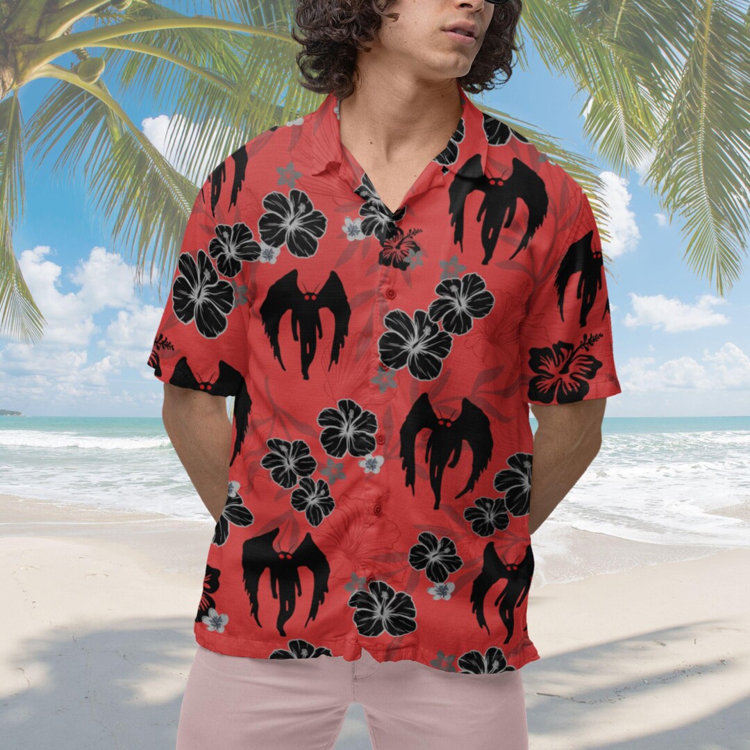 Mothman Hawaiian Shirt: Cryptid Button-down Shirt - Etsy