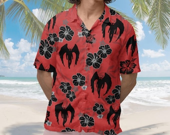 Mothman Hawaiiskjorta: Kryptid Skjorta med knappar