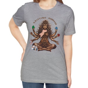Knitting Goddess, Knitter Shirt Knitting Lover Gift for Knitter T-shirt Athletic Heather