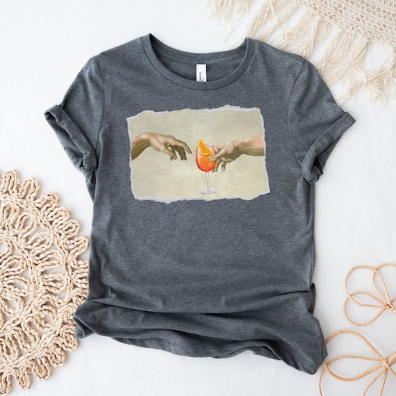 Aperol Spritz Shirt, The Creation Of Adam Aperol Spritz tshirt, Cocktail Shirt, Bachelorette Shirt "the Creation of Aperol Spiritz" t shirt
