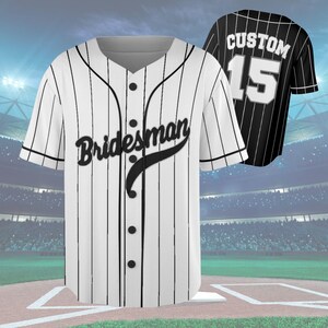 Bridesman Baseball Jersey: Matching Bachelorette Party Wedding Shirts