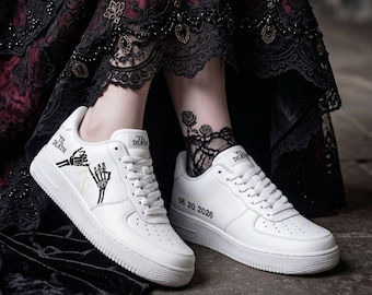 Wedding Sneakers, Til Death Gothic Wedding Bridal Sneakers