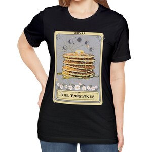 Pancake Shirt, The Pancakes Tarot Card Shirt, Pancakes Lover T-shirt Breakfast Shirt Black