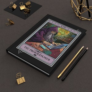 Programmer Notebook, The Programmer Tarot Card Journal, Software Engineer 6" x 8" Notebook Coder Journal Notebook image 5