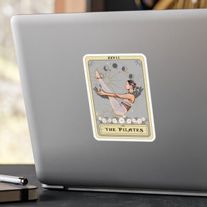 Pegatinas de Pilates, Carta del Tarot de Pilates, Vinilo de 7,6 x 10 cm, Resistente al agua y a los rayos UV. imagen 2