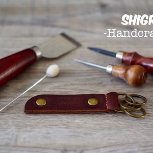 Leather Key Fob K131 Horween chromexcel burgundy