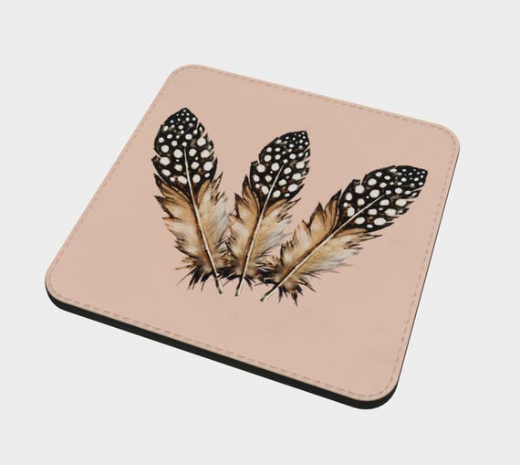 Three Spotted Feathers Coaster