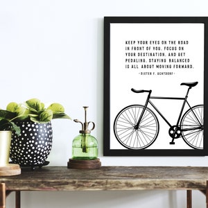 Keep Pedaling Quote by Dieter F. Uchtdorf 8x10, 11x14, 16x20, 24x36 LDS Print, Wall Print, Home Decor, Home Print
