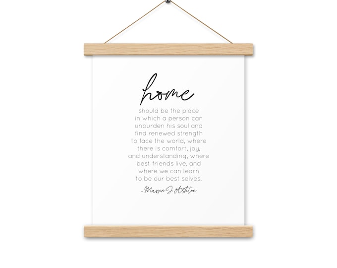 Home Should Be Poster with hanger frame