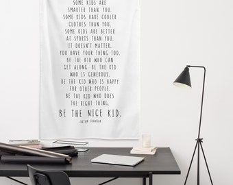 Be The Nice Kid (Black and White) Flag