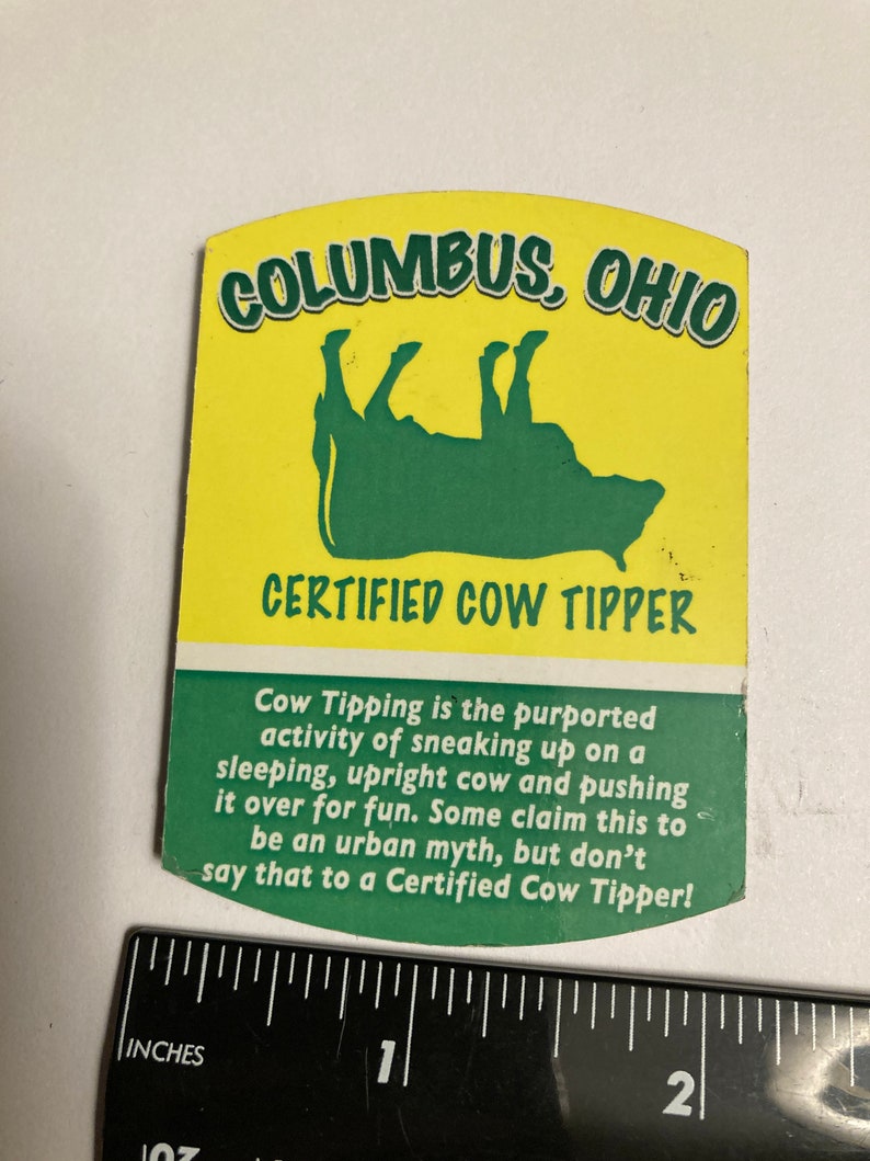 Your Choice of ONE Vintage Modern Refrigerator Magnet State Souvenir Rubber Plastic USA Travel Ohio OH The Buckeye State Columbus Cleveland AA49 Cow Tipper