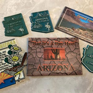 Choice of One Vintage Modern Refrigerator Magnet State Souvenir Rubber Plastic USA Travel Arizona AZ Tucson Phoenix Grand Canyon