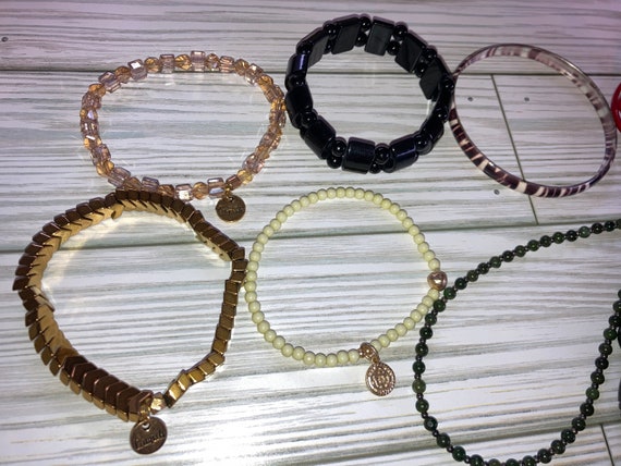 Lot of 8 Vintage to Modern Necklaces Bracelets Mi… - image 2