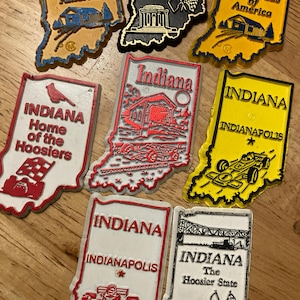 Choice of ONE Vintage Modern Refrigerator Magnet State Souvenir Rubber Plastic USA Travel Indiana IN Indianapolis Crossroads of America
