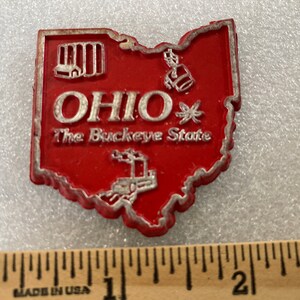 Your Choice of ONE Vintage Modern Refrigerator Magnet State Souvenir Rubber Plastic USA Travel Ohio OH The Buckeye State Columbus Cleveland MGP55 MCL Flawed