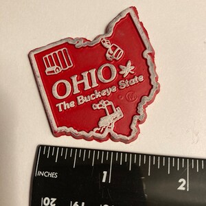 Your Choice of ONE Vintage Modern Refrigerator Magnet State Souvenir Rubber Plastic USA Travel Ohio OH The Buckeye State Columbus Cleveland AF89 MCL w/M Flaws