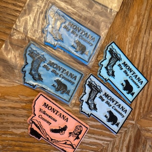 Choice of One Vintage Modern Refrigerator Magnet State Souvenir Rubber Plastic USA Travel Montana MT Big Sky Country
