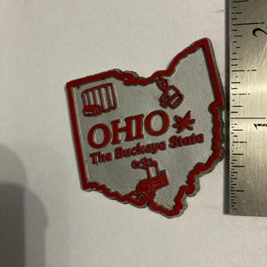 Your Choice of ONE Vintage Modern Refrigerator Magnet State Souvenir Rubber Plastic USA Travel Ohio OH The Buckeye State Columbus Cleveland M70 MCL SLVR Flaw