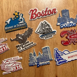 Choice of ONE Vintage Modern Refrigerator Magnet State Souvenir Rubber Plastic USA Travel Massachusetts MA Boston City Area Science Museums