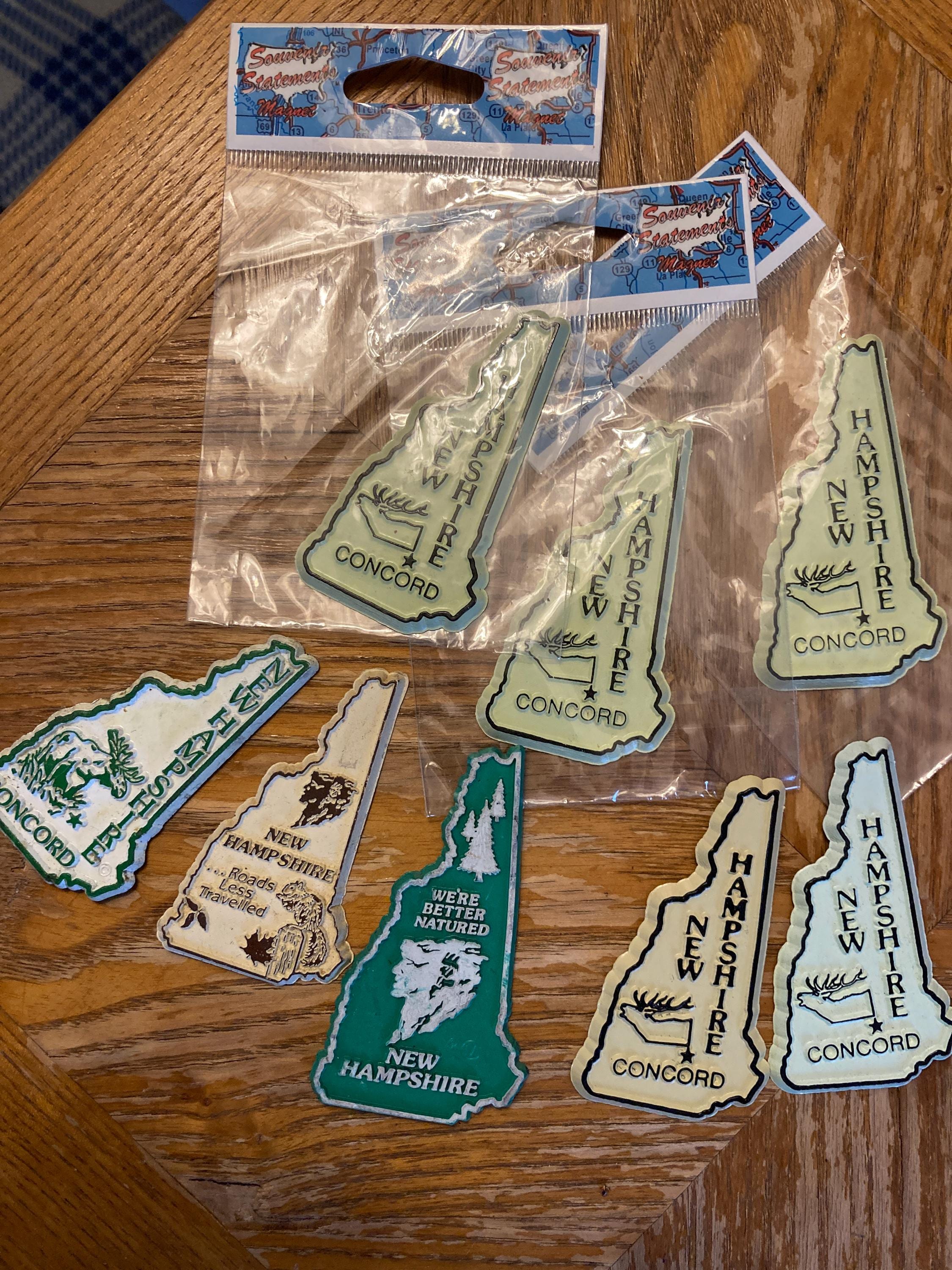Magnete Da Frigorifero New Hampshire – Mappa E Punti Di Riferimento, Souvenir Da Collezione, PVC Resistente