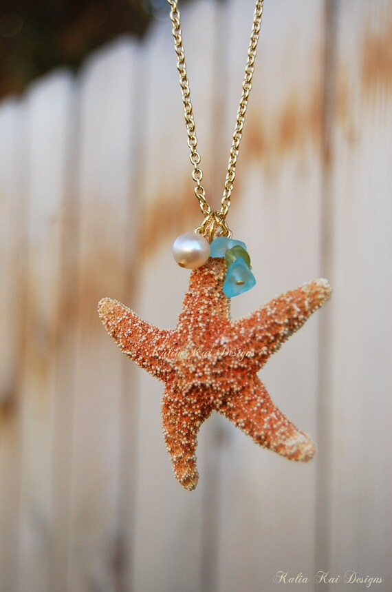 Real Starfish necklace Real Starfish Sugar starfish Etsy