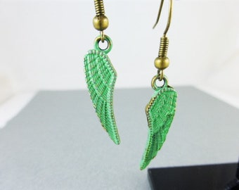 Grüne Fee Engel Pixie Flügel Hängeohrringe, Schmuck, Schmuck, Geschenk