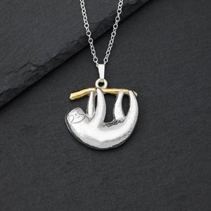Colar Preguiça em ouro 18 quilates e prata esterlina.