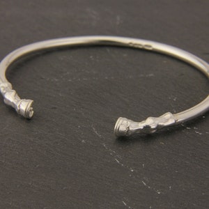 Horse Hooves Bangle in Sterling Silver.
