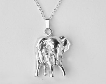 Elephant Necklace in Sterling Silver.