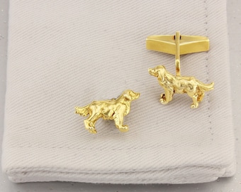 Retriever Cufflinks in 18ct Gold Vermeil