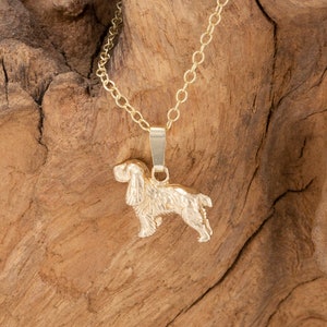Solid Gold Spaniel Pendant.