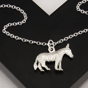 Zebra Necklace in Sterling Silver.