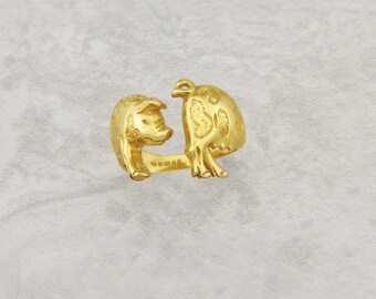 Pig Ring in Solid Gold