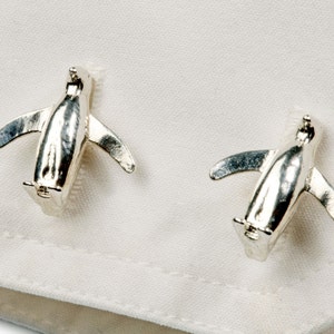 Penguin Cufflinks in Sterling Silver.