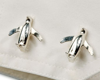 Penguin Cufflinks in Sterling Silver.