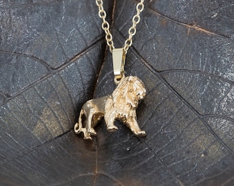 Lion Pendant in Solid 9 Carat Gold