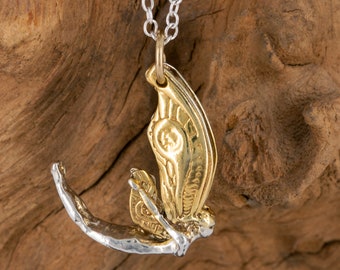 Fairy Necklace in Sterling Silver and 18 Carat Gold Vermeil.