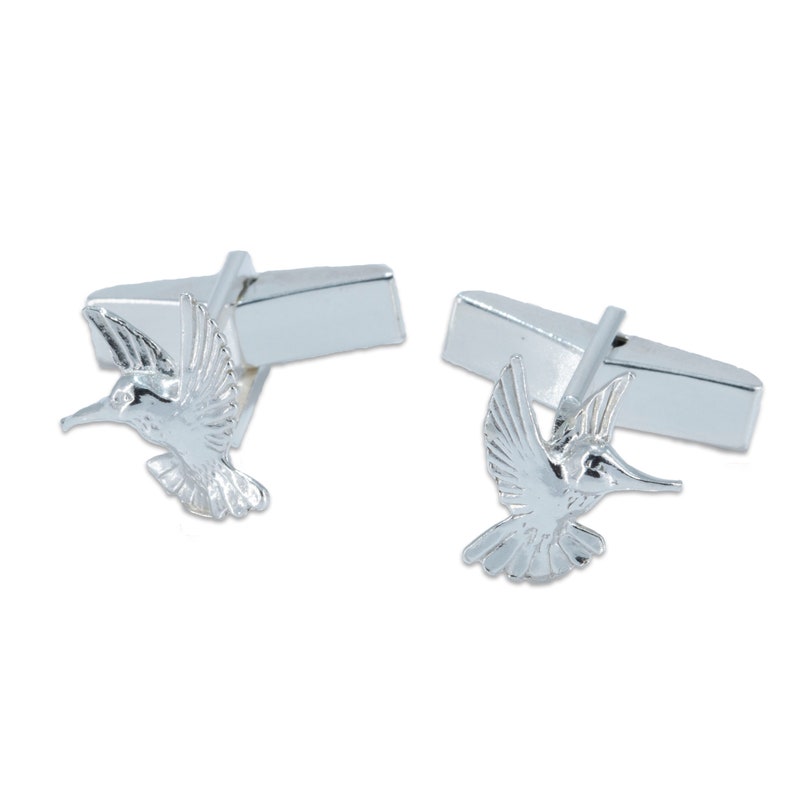 Hummingbirds Cufflinks in Sterling Silver
