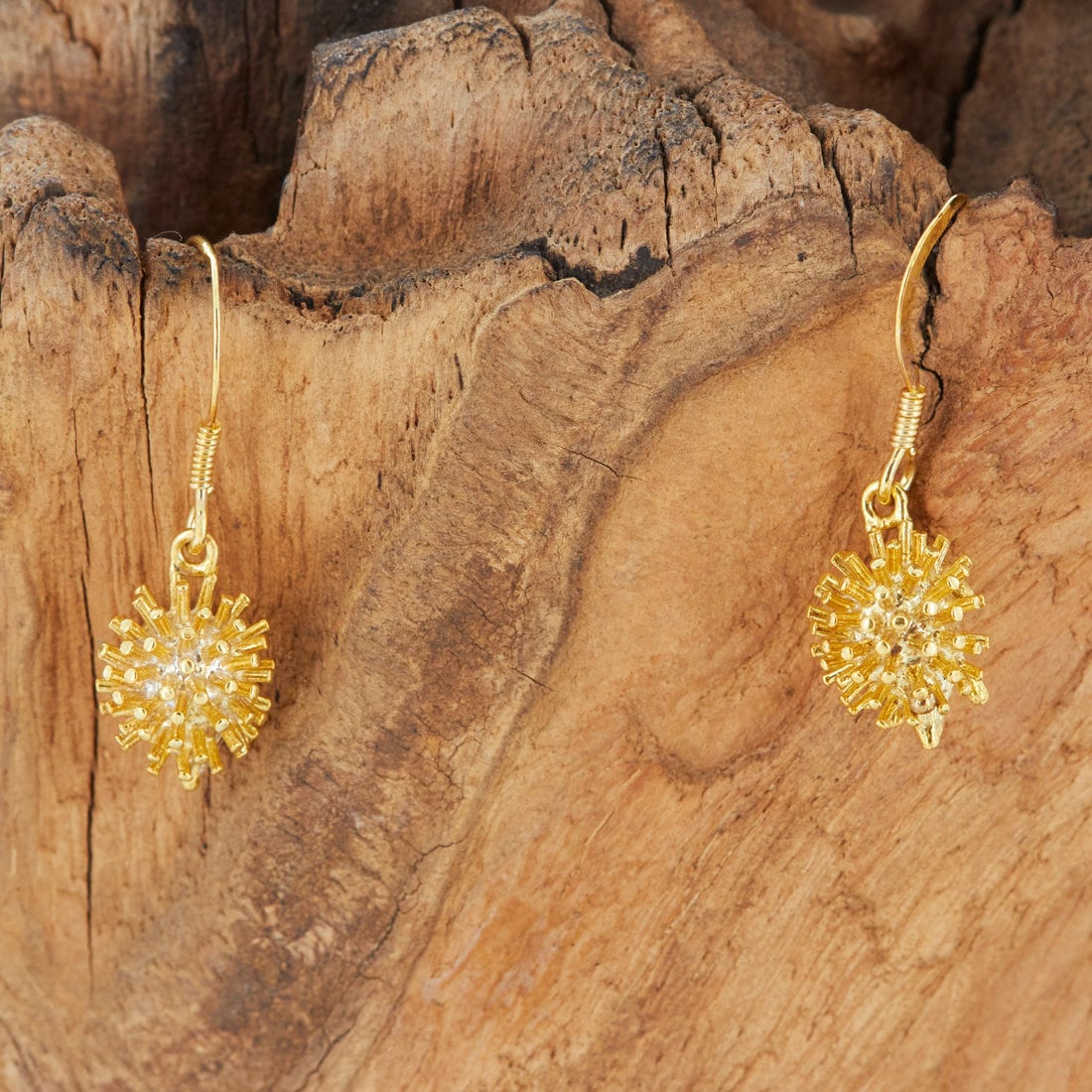 Boucles d'oreilles hérisson en argent. Plaqué argent, sans nickel et hypoallergénique - France