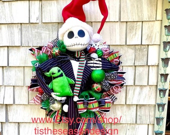 Nightmare Before Christmas Jack Skellington Wreath XXL 4 FT Zero the Ghost Dog 