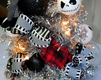 Jack Skellington Nightmare Before Christmas Tree Lighted