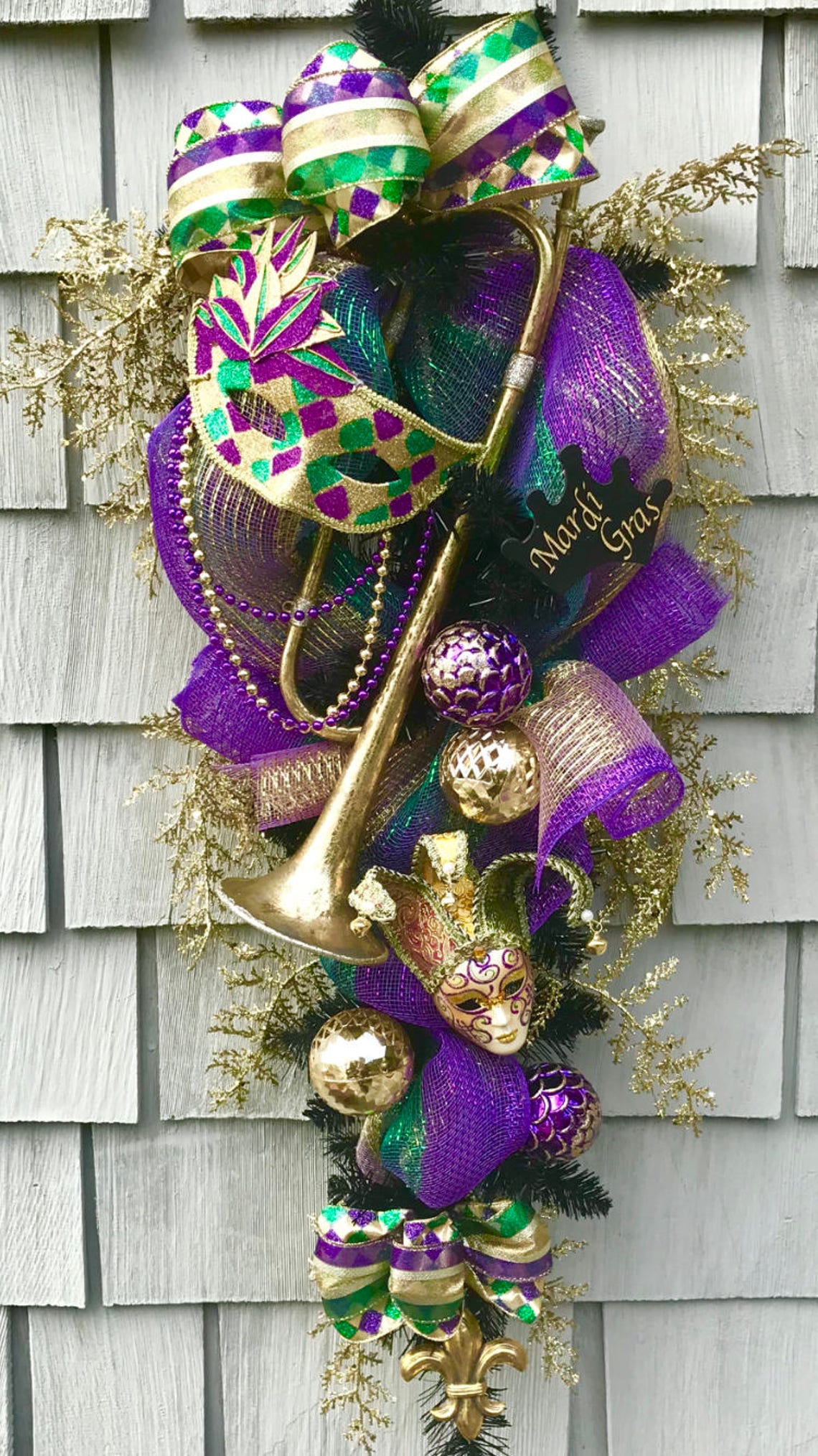 mardi gras swag wreaths