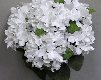 White Hydrangea, White Faux flower, Artificial Hydrangea, Silk Hydrangea, White Wedding Flowers, Hydrangea Bush, White Fake Hydrangea